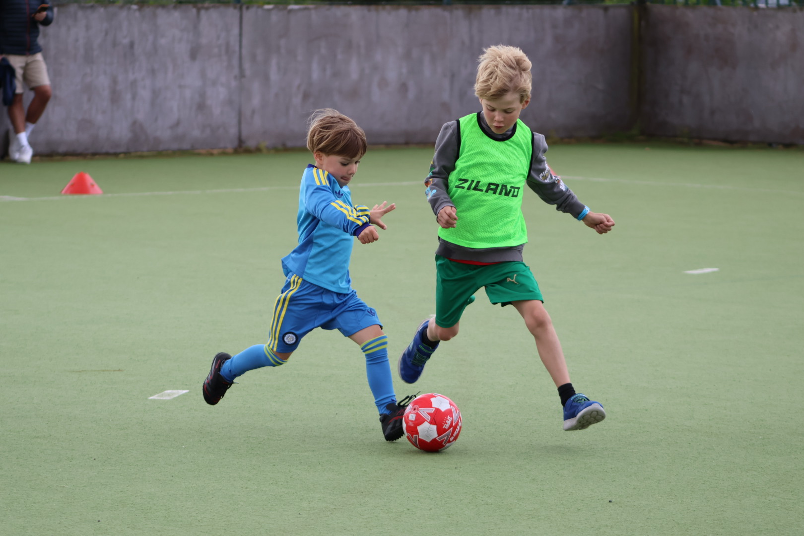 Children playing football