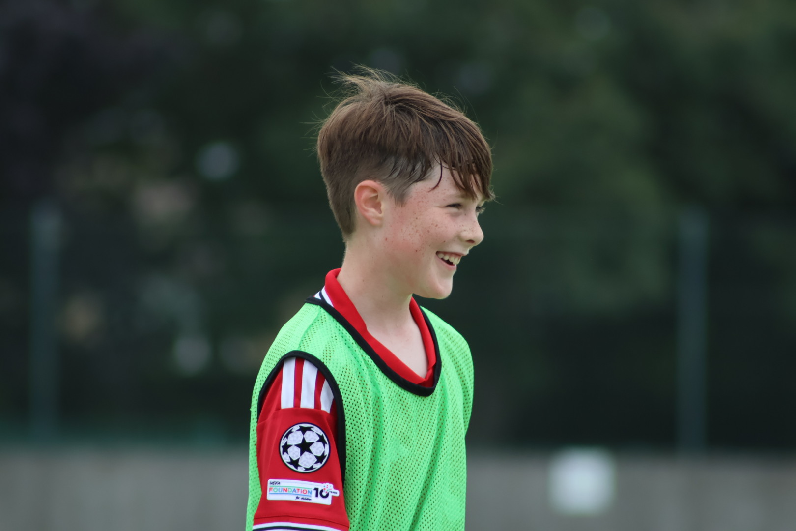 Player smiling during a session